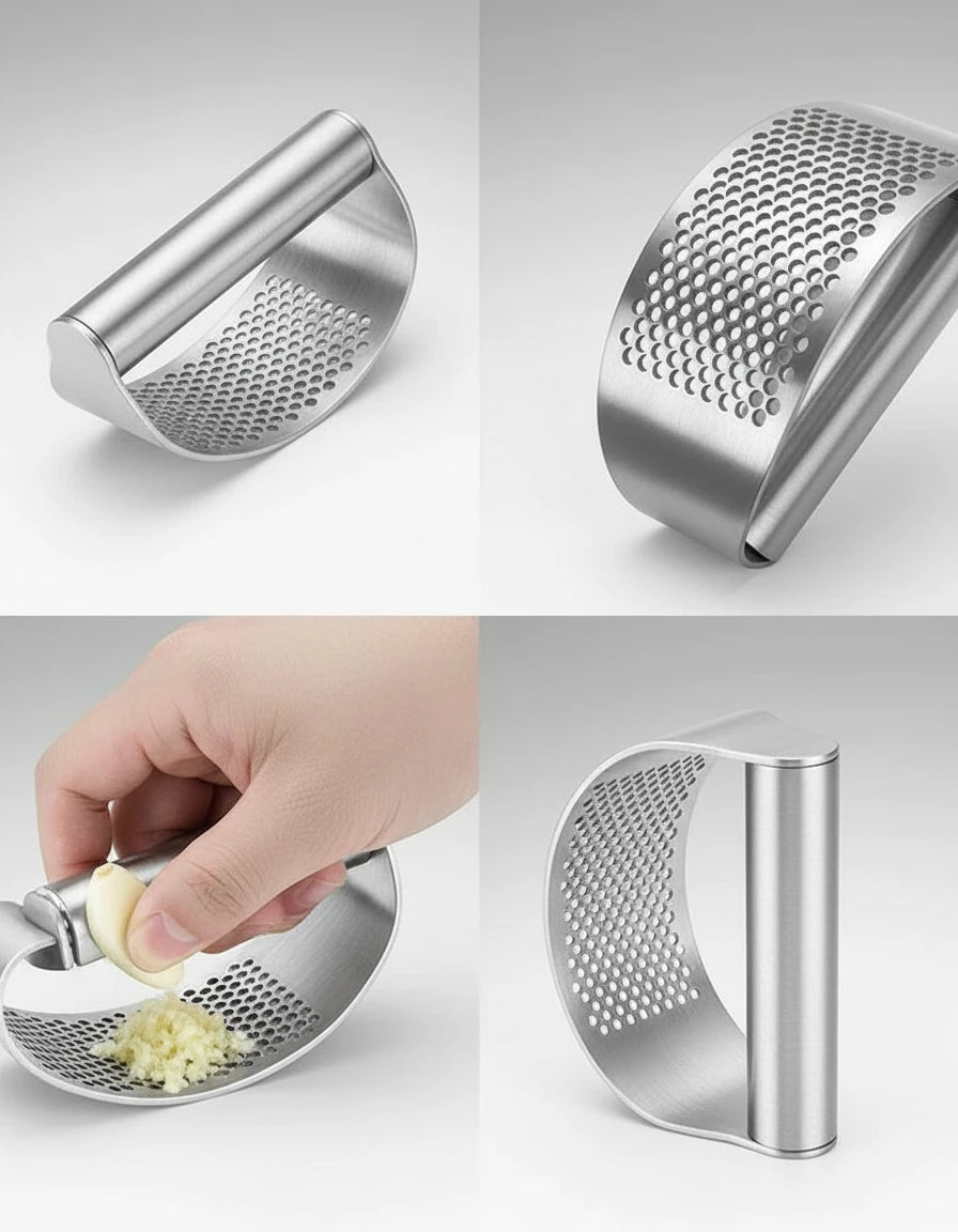 SwingPress Edelstahl-Koblauchpresse