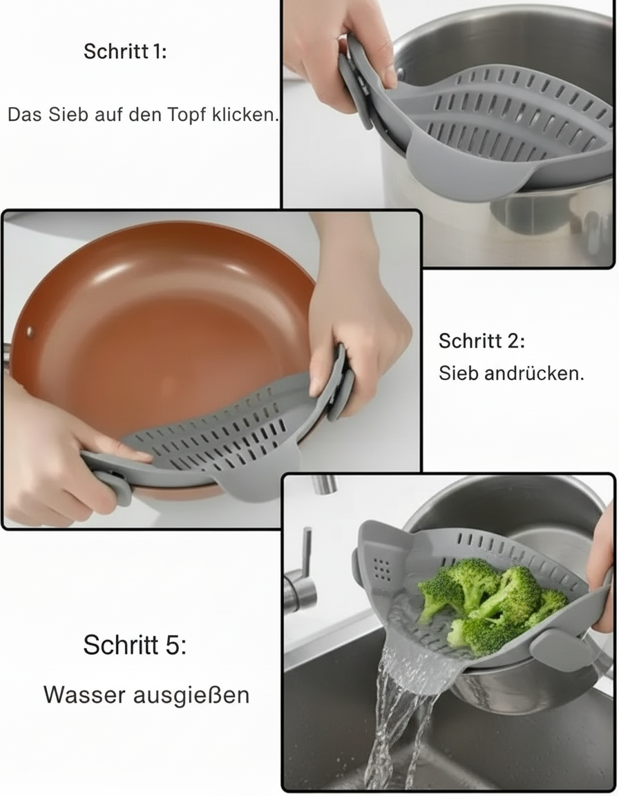 SmartClip Abgießer - Verstellbar