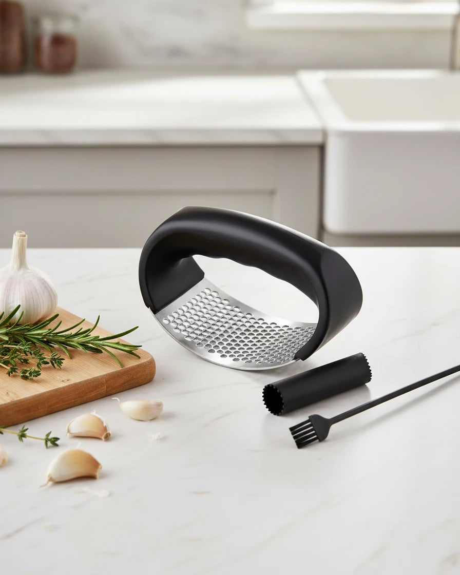 SwingPress Edelstahl-Koblauchpresse